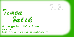 timea halik business card